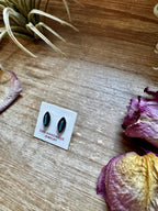Mini Kingman Turquoise Inlay Earrings – Sterling Silver Zuni Stud Earrings