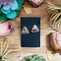 52 - Sterling Silver Wild Horse Jasper Stud Earrings by Jason Ogg