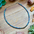 Purple Dolomite & Sterling Pearl Choker – 14" | The Bijoux FAB