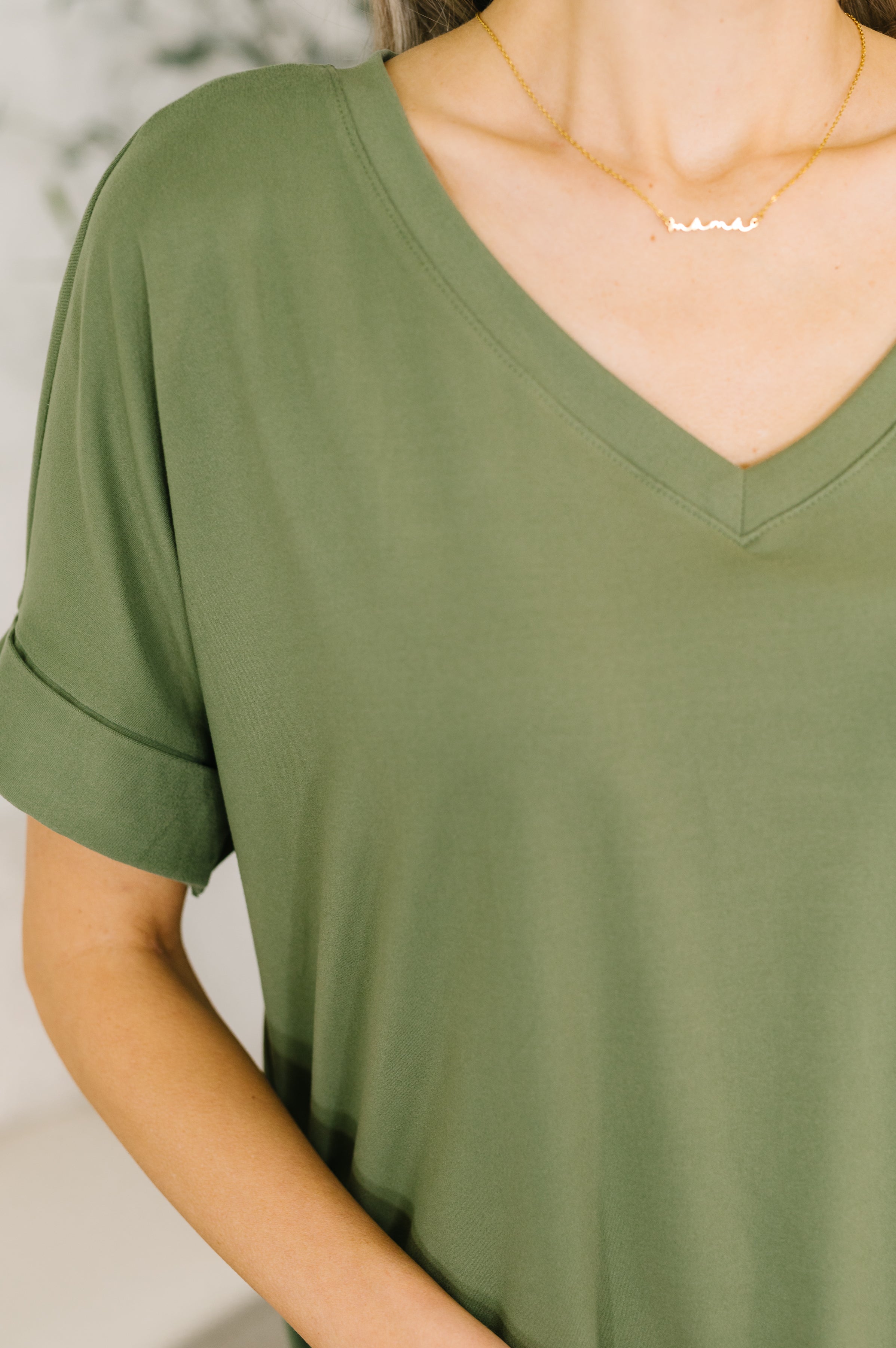 Buttery Soft V-Neck Bike Short Set – Light Olive Lounge Set