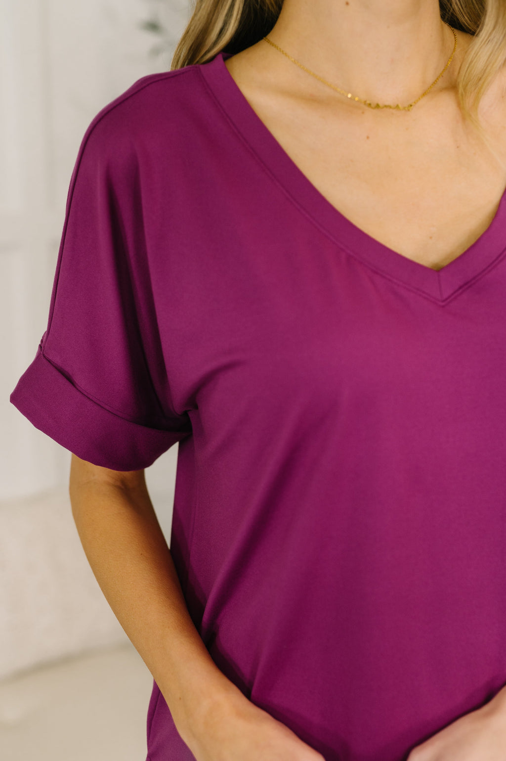 Buttery Soft V-Neck Bike Short Set – Light Plum Lounge Set