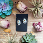 30 - Sterling Silver Dry Creek Turquoise Stud Earrings, $125 (MSRP $335), Artist Shay Pfeiffer