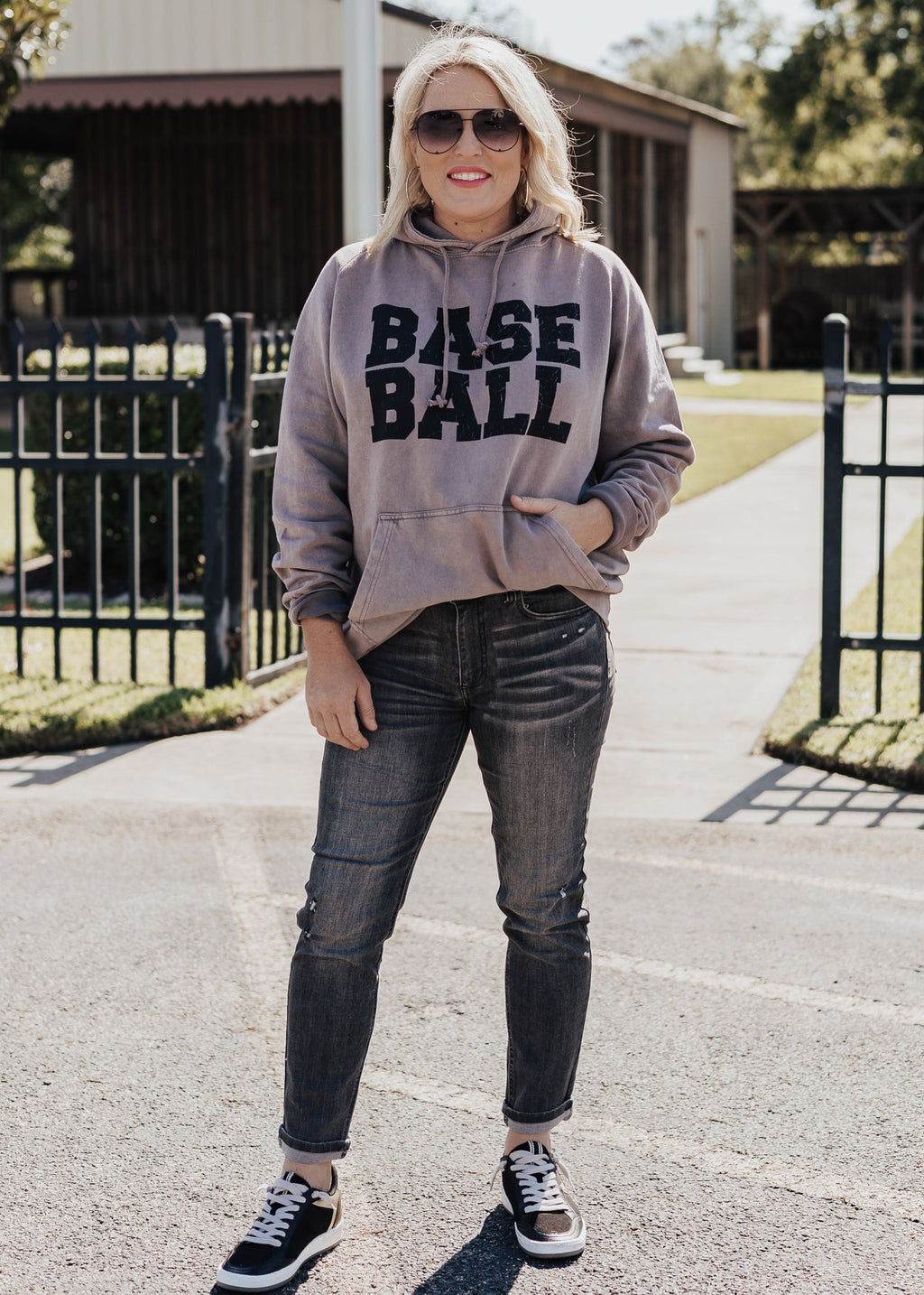 Baseball Vintage Raglan Hoodie