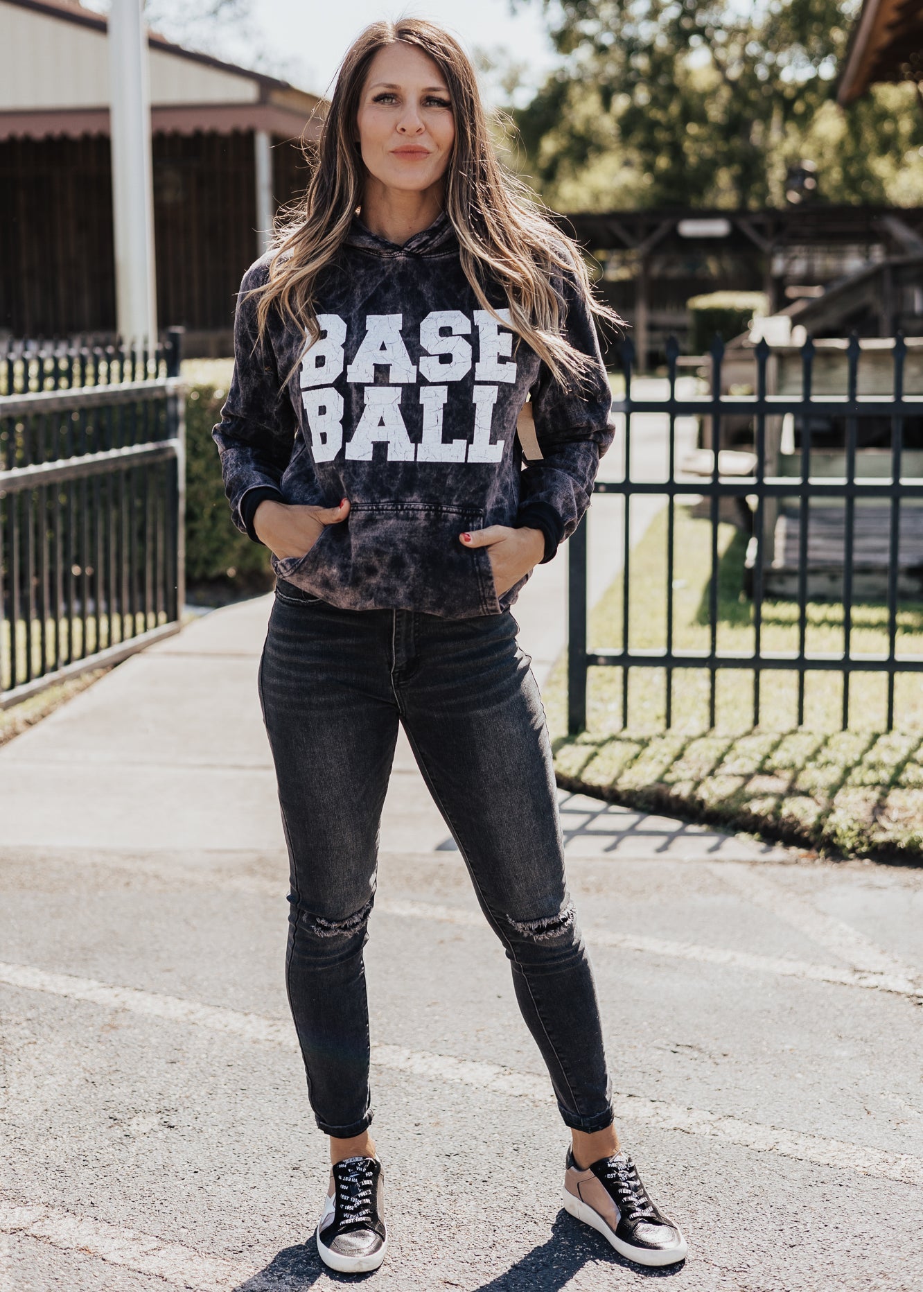 Baseball Vintage Raglan Hoodie *Cloud Black (S-3X)