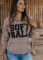 SOFTBALL Vintage Raglan Hoodie *Zinc (S-3X)