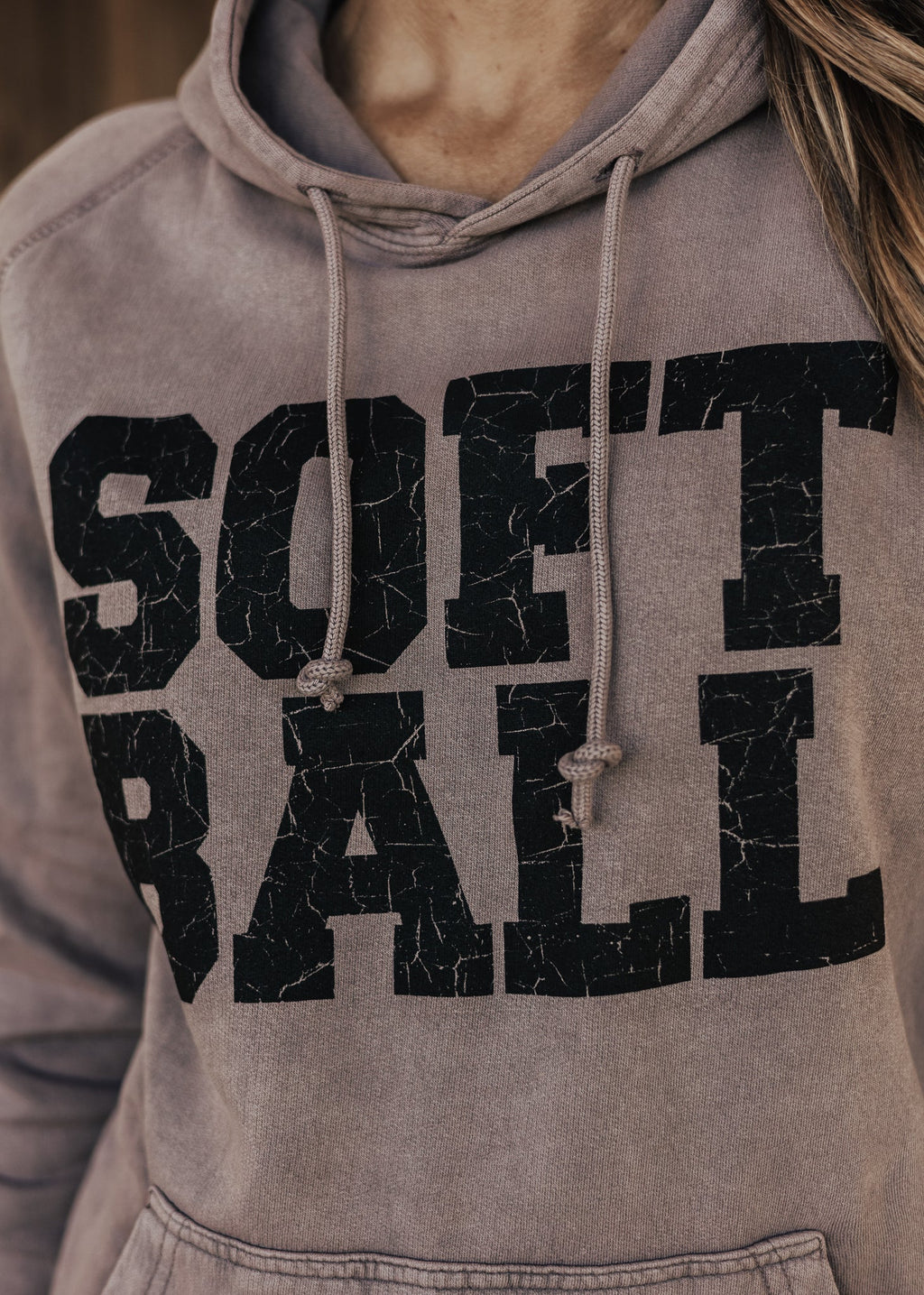 SOFTBALL Vintage Raglan Hoodie *Zinc (S-3X)