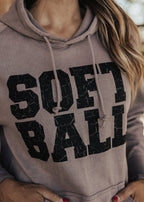 SOFTBALL Vintage Raglan Hoodie *Zinc (S-3X)