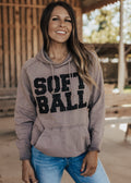 SOFTBALL Vintage Raglan Hoodie *Zinc (S-3X)