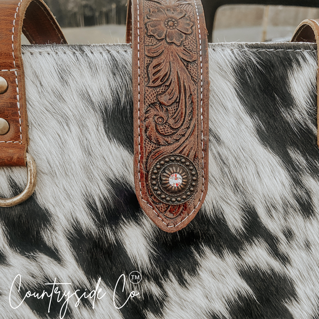 Darby Cowhide Carry All Overnight Bag