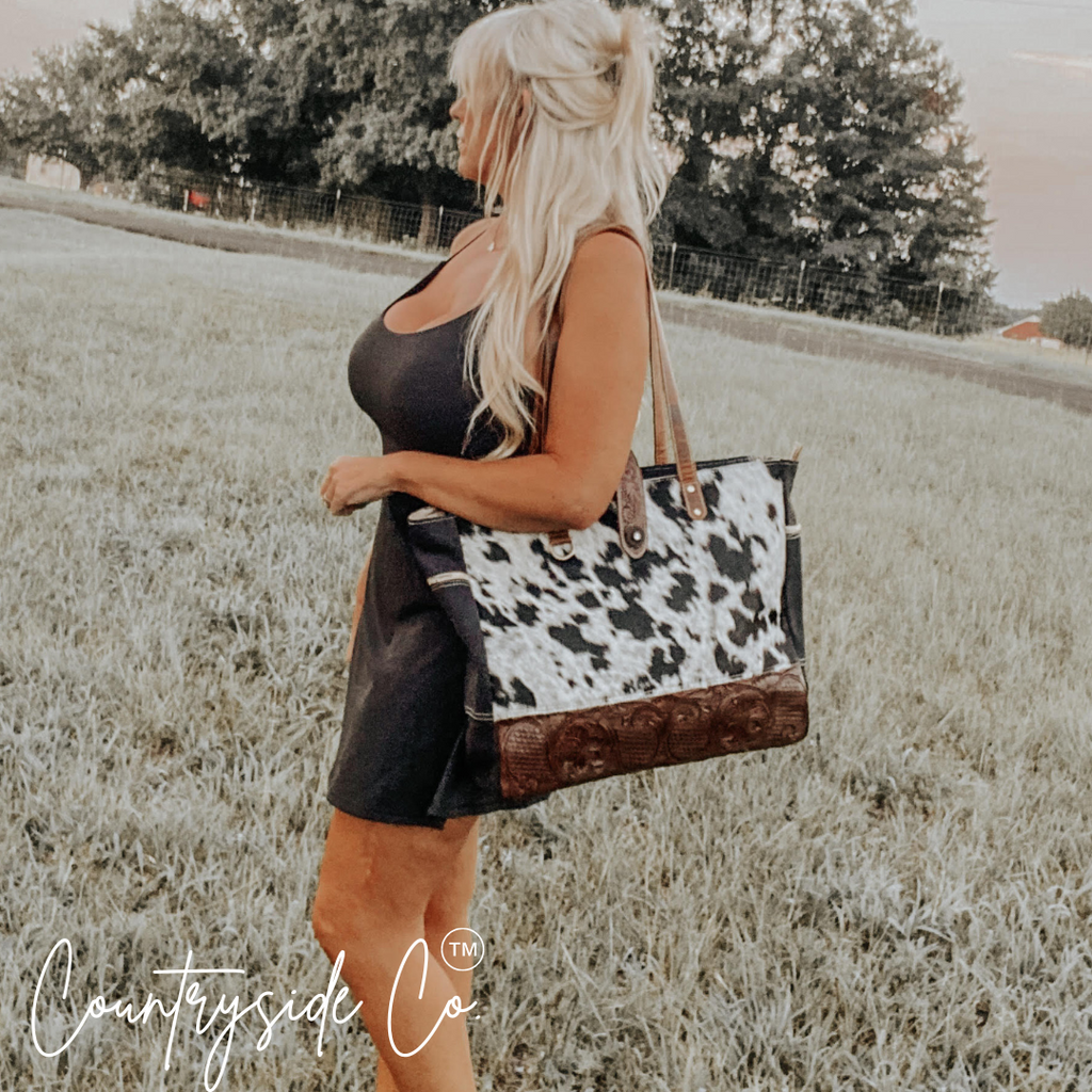 Darby Cowhide Carry All Overnight Bag