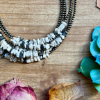 White Buffalo Choker Necklace – Sterling Silver Pearls - 14" | The Bijoux FAB