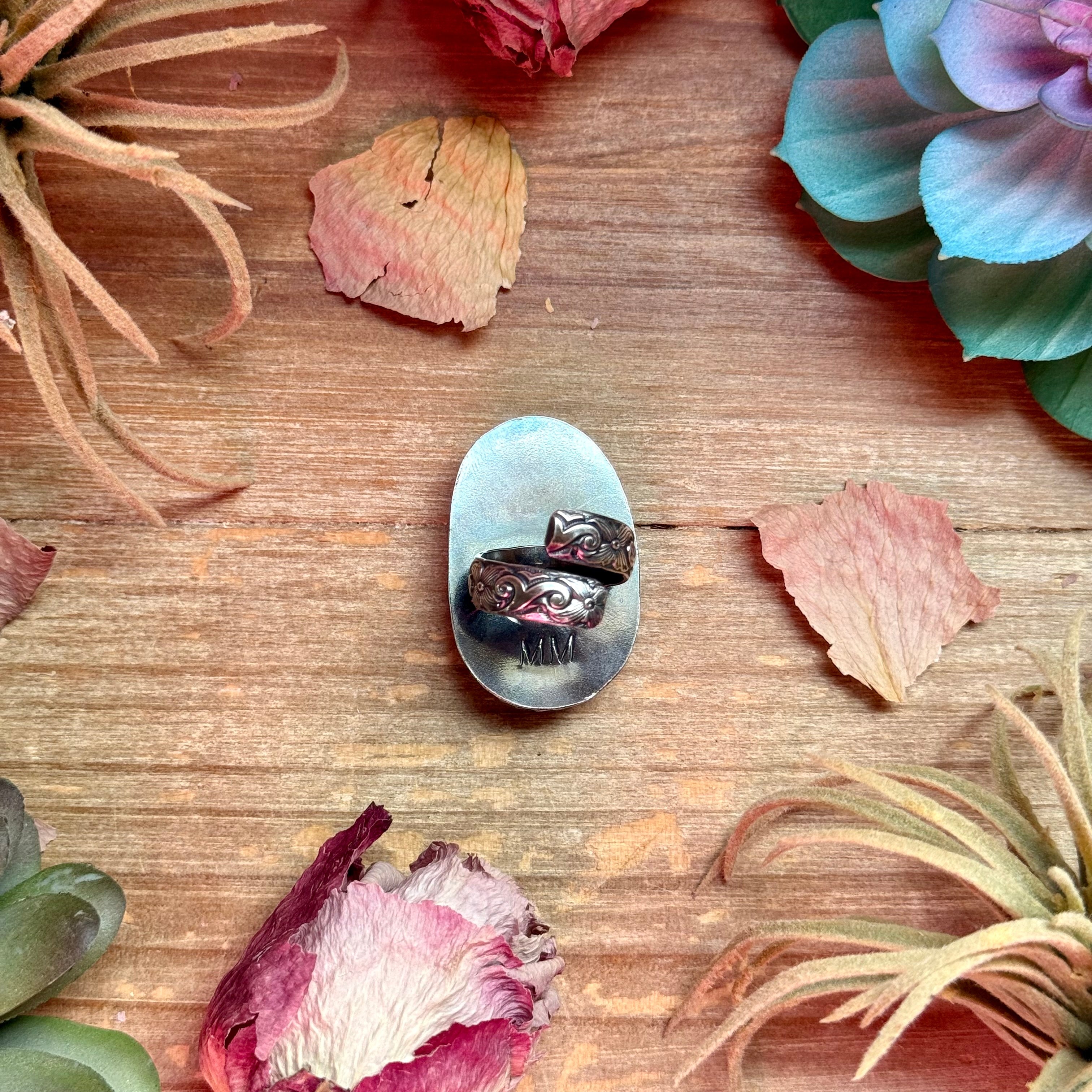 Turquoise Stone Sterling Silver Adjustable Statement Ring | The Bijoux FAB by MJ