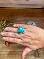 Hearth Ring -size 8 1/2 - Kingman turquoise & sterling silver
