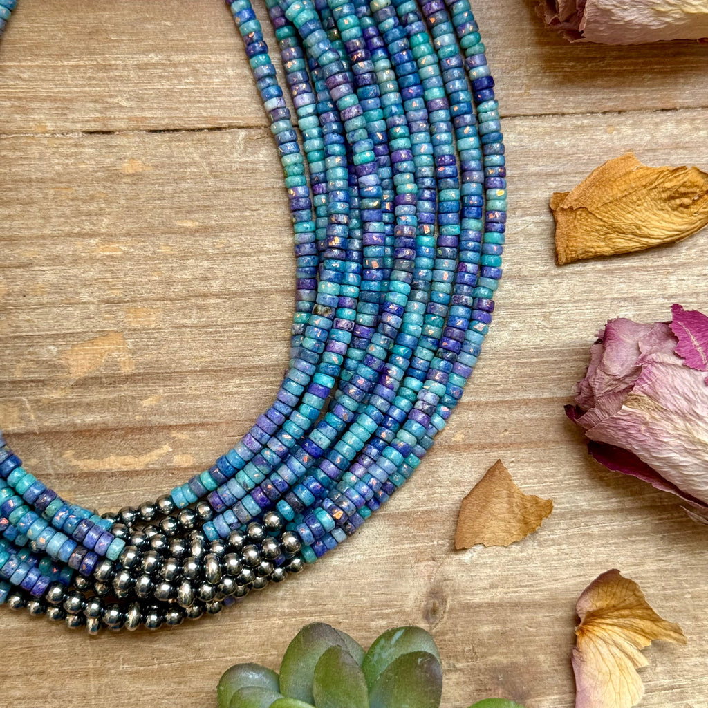 Purple Dolomite & Sterling Pearl Choker – 14" | The Bijoux FAB