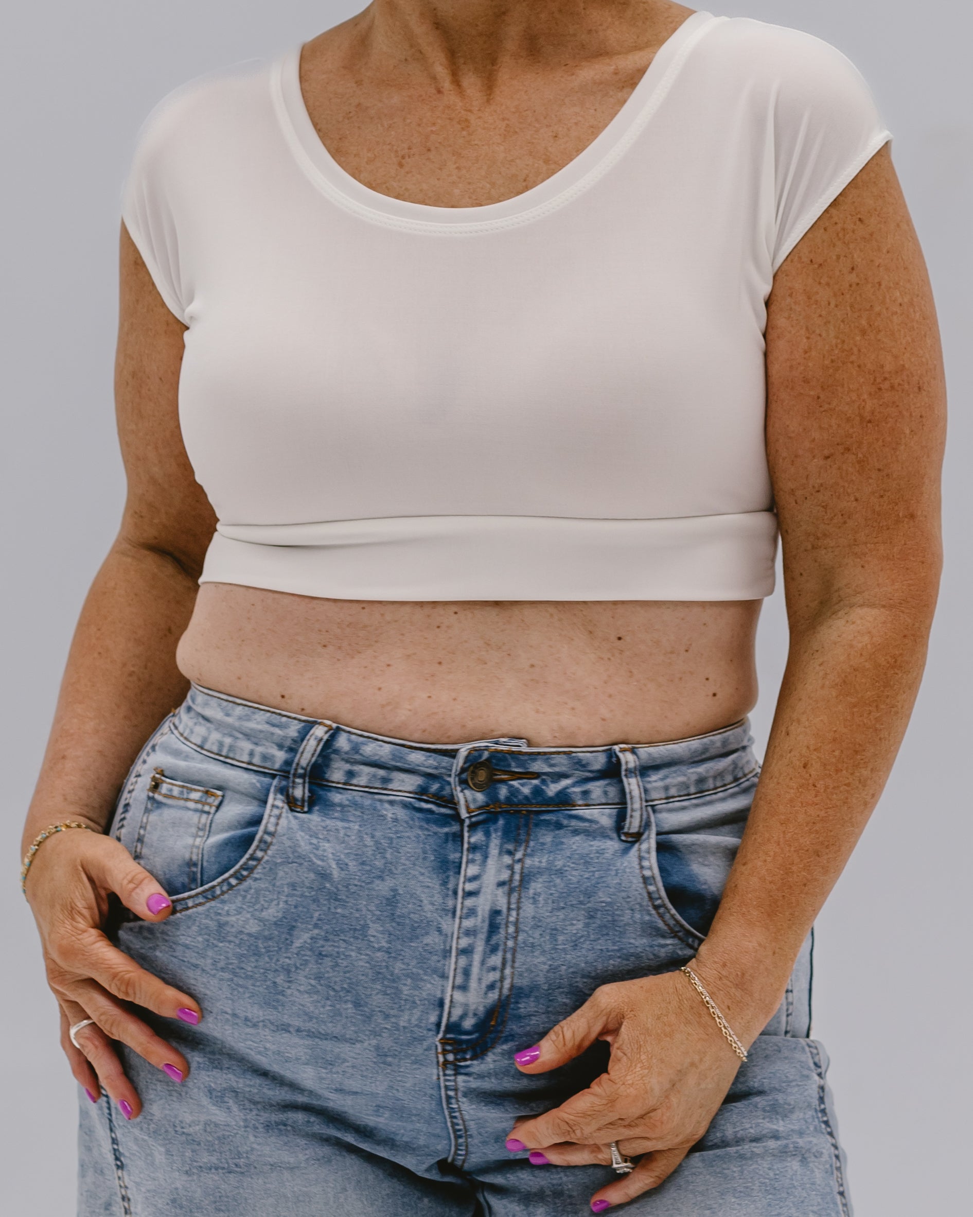 Elegant Basic Cap Sleeve Halftee