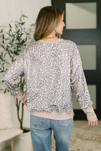 Leopard French Terry Pullover – Crew Neck Relaxed Sweatshirt