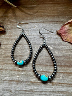 Sleeping Beauty Turquoise Teardrop Earrings – Sterling Silver