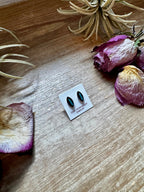 Mini Kingman Turquoise Inlay Earrings – Sterling Silver Zuni Stud Earrings