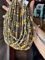 Bumblebee Jasper & Sterling Silver Pearl Necklace – 18” | The Bijoux FAB