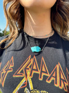 Turquoise Magnesite Paperclip Chain Choker – 14” Adjustable Minimalist Necklace | The Bijoux FAB
