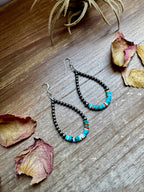 Sterling Silver Pearl & Colorful Heishi Drop Earrings | The Bijoux FAB