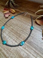 15-Inch Turquoise Necklace with 4mm & 5mm Beads