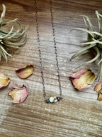 Lemon Turquoise Magnesite Necklace with Sterling Silver Saucer Pearls – 16" | The Bijoux FAB