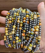 Bumblebee Jasper & Sterling Silver Pearl Necklace – 18” | The Bijoux FAB