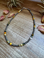 Bumblebee Jasper & Sterling Silver Pearl Necklace – 18” | The Bijoux FAB
