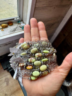 Lemon Turquoise Magnesite Necklace with Sterling Silver Saucer Pearls – 16" | The Bijoux FAB