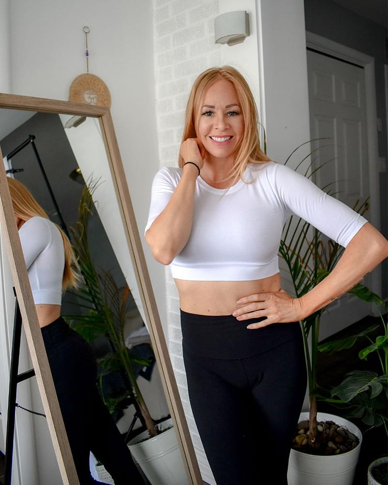 Crew Neck Elbow Sleeve Halftee