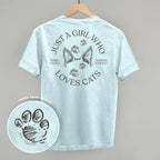 Just a Girl Who Loves Cats – Comfort Colors Graphic Tee or Sweatshirt