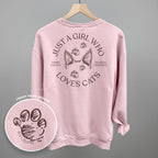 Just a Girl Who Loves Cats – Comfort Colors Graphic Tee or Sweatshirt