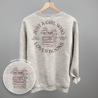 Just a Girl Who Loves Books – Comfort Colors Graphic Tee or Sweatshirt