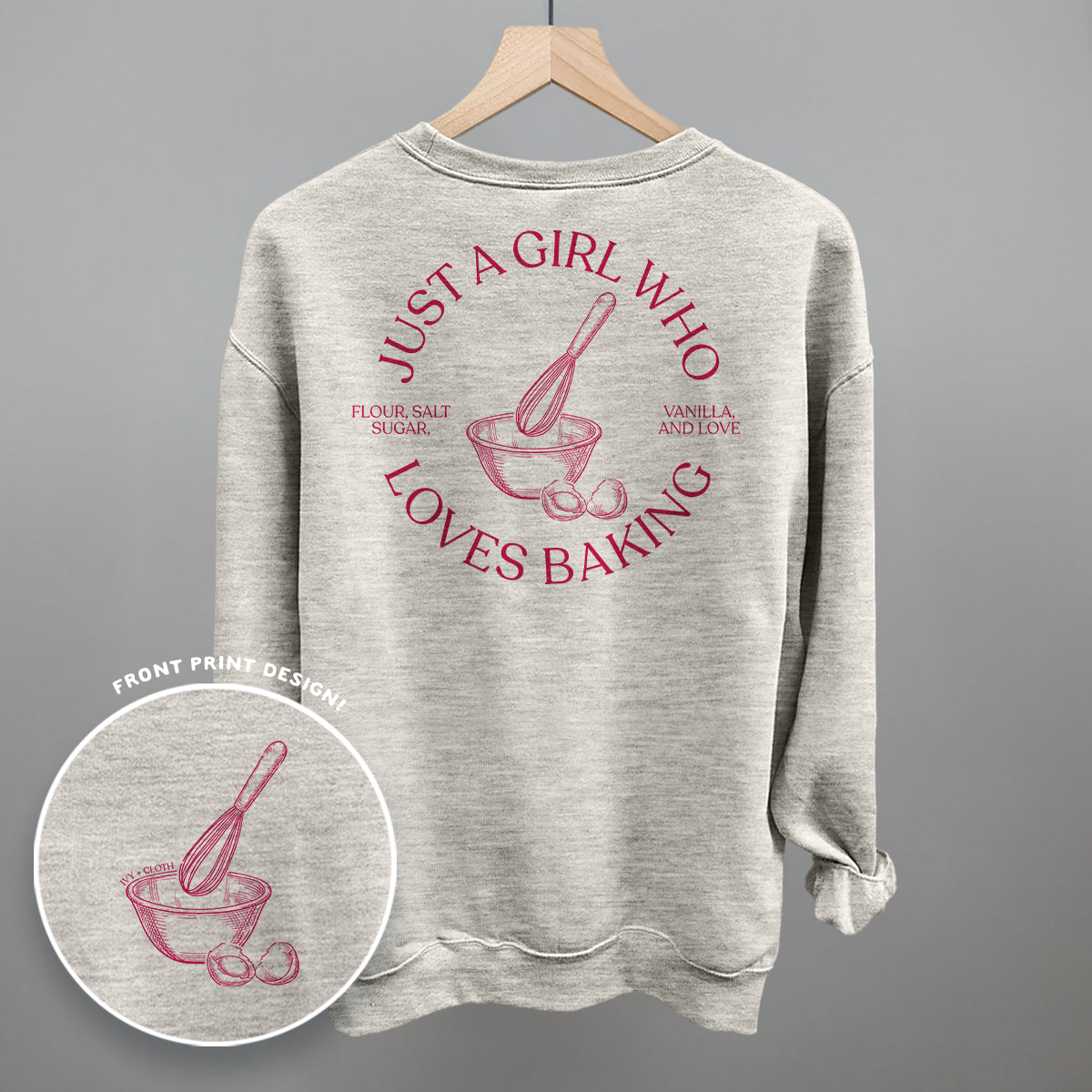Just a Girl Who Loves Baking – Comfort Colors Graphic Tee or Sweatshirt