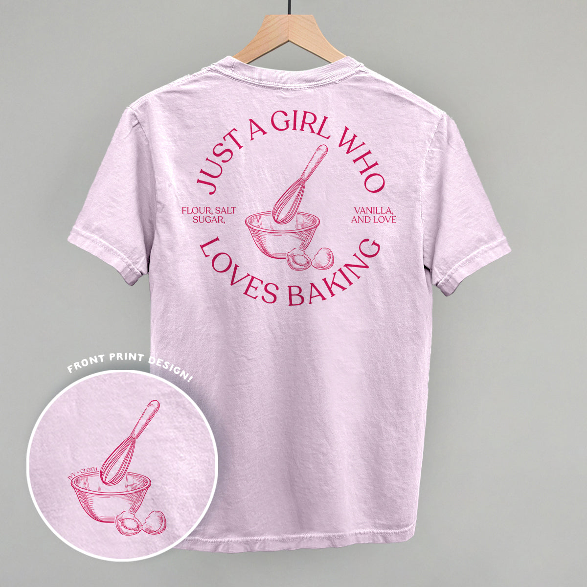Just a Girl Who Loves Baking – Comfort Colors Graphic Tee or Sweatshirt