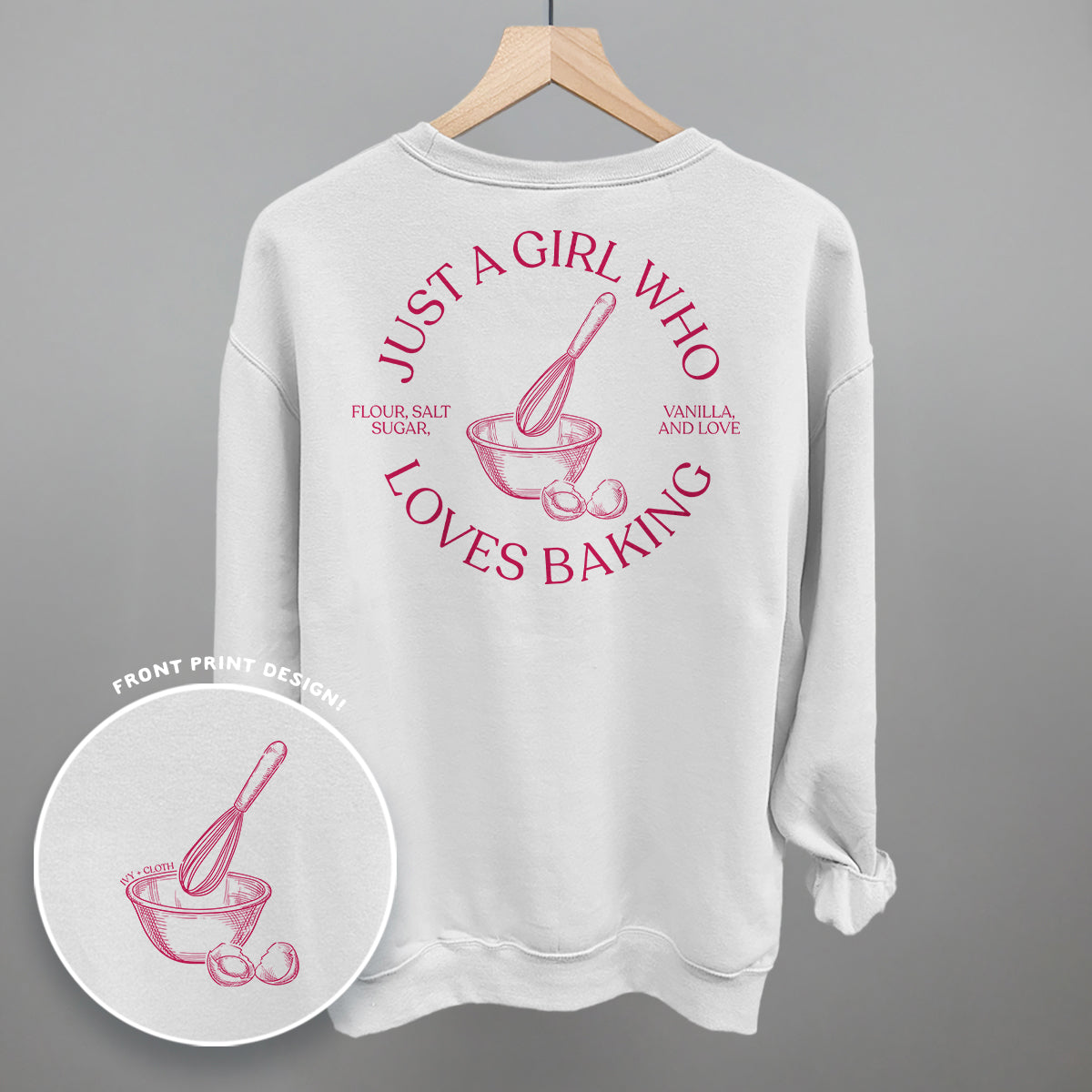 Just a Girl Who Loves Baking – Comfort Colors Graphic Tee or Sweatshirt