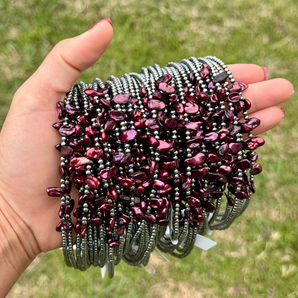 Purple Dyed Freshwater Pearl Choker – 15.5" | The Bijoux FAB