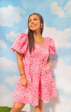 Dolly Doll Jacquard Dress, Pink