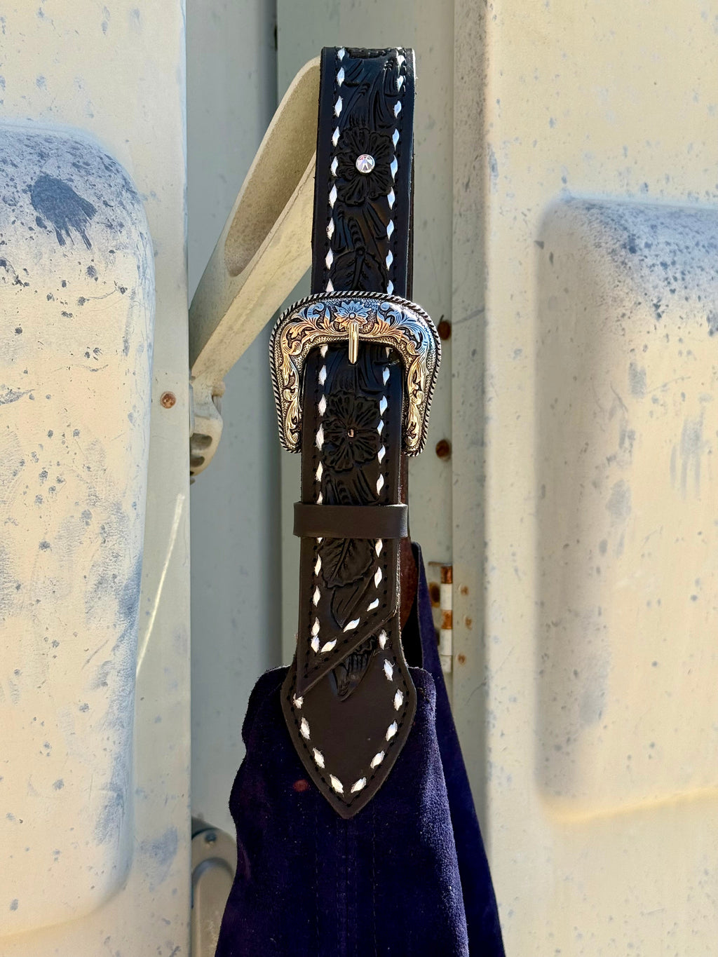 Darlin Duo- Navy Blue With Knight Cowboy Strap