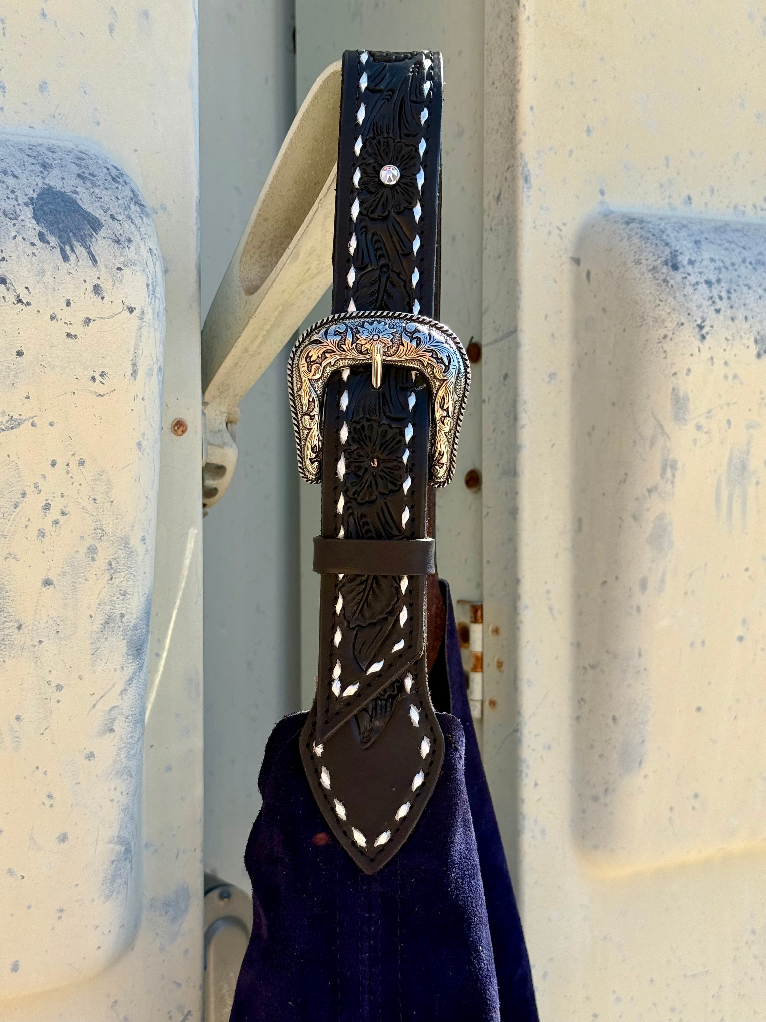 Darlin Duo- Navy Blue With Knight Cowboy Strap