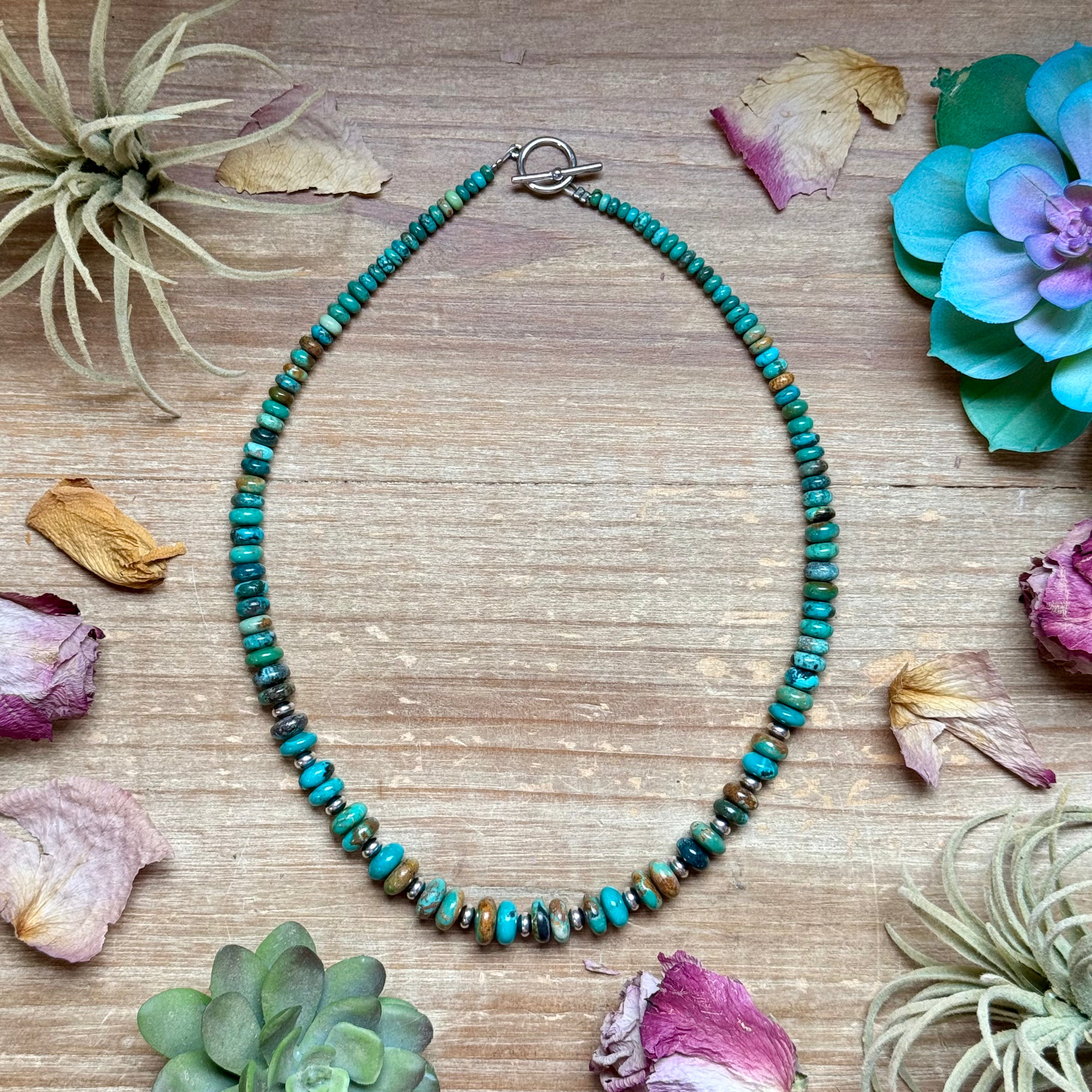 Sterling Silver Saucer Necklace – 19” – 5 mm Rondelle Beads