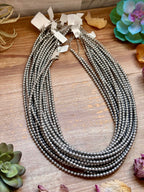 Silver Beaded Layering Necklace – 20" | The Bijoux FAB