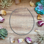 Silver-plated 4 mm bead necklace 20 inch western layering jewelry handmade by The Bijoux FAB.