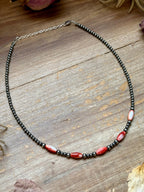 Orange Spiny Oyster Choker – Sterling Silver -14.5" | The Bijoux FAB