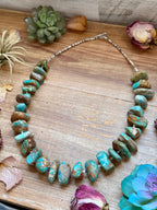 Chunky Turquoise Nugget Necklace – 26”