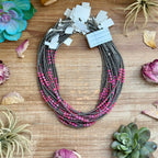Pink Opal Faceted Bead Necklace – 16" | The Bijoux FAB