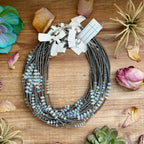 White Opal Bead Necklace – 16" | The Bijoux FAB