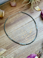 White Opal Bead Necklace – 16" | The Bijoux FAB