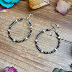 Pink Conch Hoop Earrings – Sterling Silver Pearls